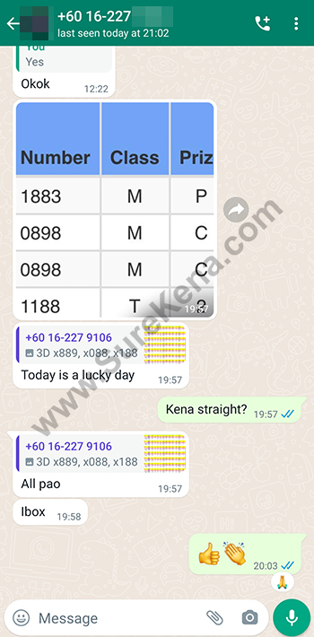 whatsapp lottery 4d win ticket
